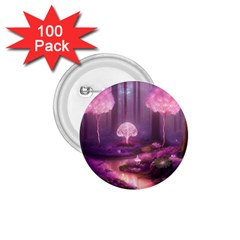 Trees Forest Landscape Nature Neon 1 75  Buttons (100 Pack)  by Uceng