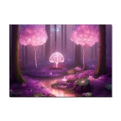 Trees Forest Landscape Nature Neon Sticker A4 (10 Pack) by Uceng