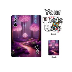 Trees Forest Landscape Nature Neon Playing Cards 54 Designs (mini)