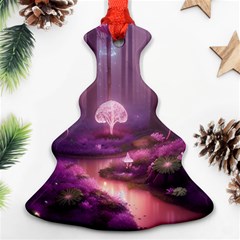 Trees Forest Landscape Nature Neon Ornament (christmas Tree) 