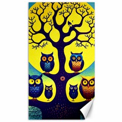 Owl Animal Cartoon Drawing Tree Nature Landscape Canvas 40  X 72  by Uceng