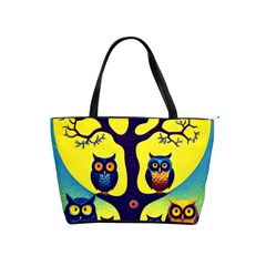 Owl Animal Cartoon Drawing Tree Nature Landscape Classic Shoulder Handbag by Uceng