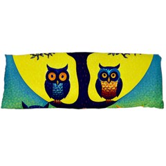 Owl Animal Cartoon Drawing Tree Nature Landscape Body Pillow Case (dakimakura) by Uceng