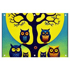 Owl Animal Cartoon Drawing Tree Nature Landscape Banner And Sign 6  X 4  by Uceng