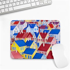 City Houses Cute Drawing Landscape Village Small Mousepad by Uceng