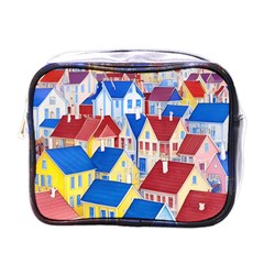 City Houses Cute Drawing Landscape Village Mini Toiletries Bag (one Side) by Uceng