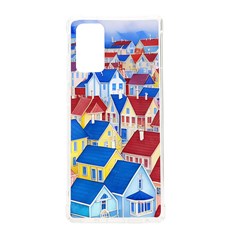 City Houses Cute Drawing Landscape Village Samsung Galaxy Note 20 Tpu Uv Case by Uceng