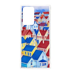 City Houses Cute Drawing Landscape Village Samsung Galaxy Note 20 Ultra Tpu Uv Case by Uceng