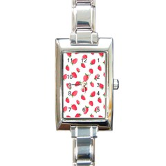 Strawberry Rectangle Italian Charm Watch by SychEva