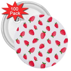 Strawberry 3  Buttons (100 Pack)  by SychEva