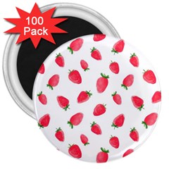 Strawberry 3  Magnets (100 Pack) by SychEva