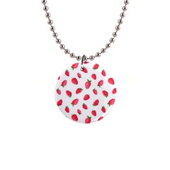 Strawberry 1  Button Necklace by SychEva