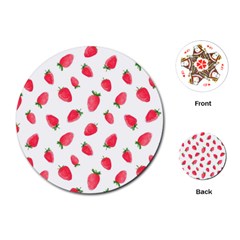 Strawberry Playing Cards Single Design (round) by SychEva