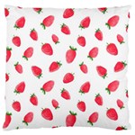 Strawberry Large Premium Plush Fleece Cushion Case (One Side) Front