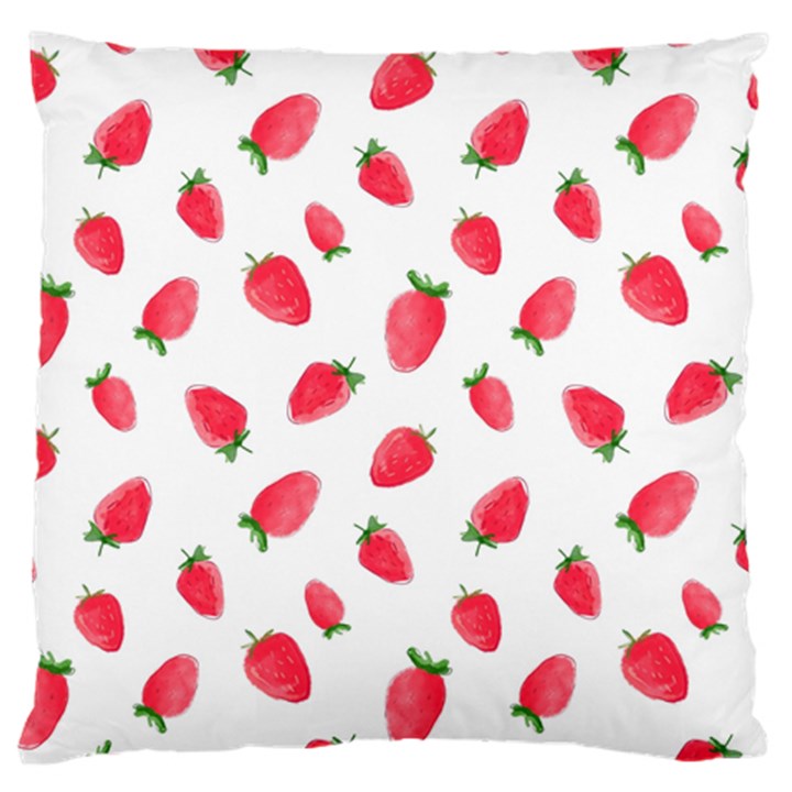 Strawberry Large Premium Plush Fleece Cushion Case (One Side)