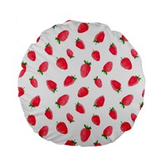 Strawberry Standard 15  Premium Flano Round Cushions by SychEva