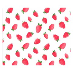 Strawberry Two Sides Premium Plush Fleece Blanket (small) by SychEva