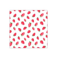 Strawberry Satin Bandana Scarf 22  X 22  by SychEva