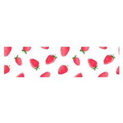 Strawberry Oblong Satin Scarf (16  X 60 ) by SychEva