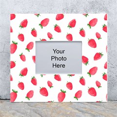 Strawberry White Wall Photo Frame 5  X 7 