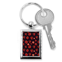 Watercolor Strawberry Key Chain (rectangle) by SychEva