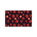 Watercolor Strawberry Sticker (Rectangular) Front