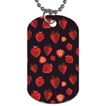 Watercolor Strawberry Dog Tag (Two Sides) Front