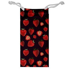 Watercolor Strawberry Jewelry Bag by SychEva