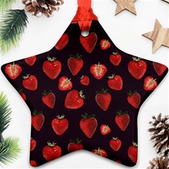 Watercolor Strawberry Star Ornament (two Sides) by SychEva