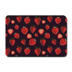 Watercolor Strawberry Small Doormat by SychEva