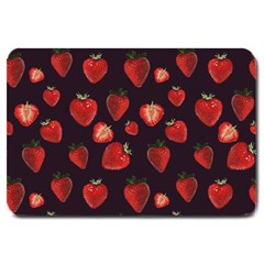 Watercolor Strawberry Large Doormat by SychEva