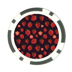 Watercolor Strawberry Poker Chip Card Guard by SychEva