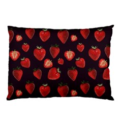 Watercolor Strawberry Pillow Case by SychEva