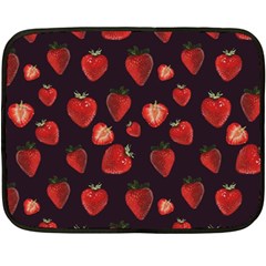 Watercolor Strawberry Fleece Blanket (mini) by SychEva