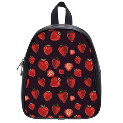 Watercolor Strawberry School Bag (small) by SychEva