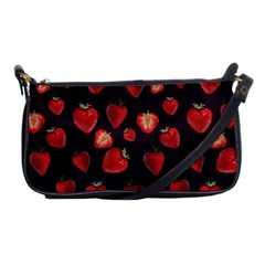 Watercolor Strawberry Shoulder Clutch Bag by SychEva