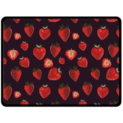 Watercolor Strawberry Fleece Blanket (large) by SychEva