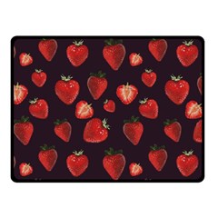 Watercolor Strawberry Fleece Blanket (small) by SychEva