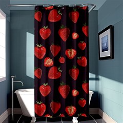 Watercolor Strawberry Shower Curtain 36  X 72  (stall)  by SychEva