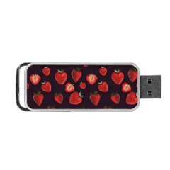 Watercolor Strawberry Portable Usb Flash (one Side) by SychEva