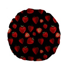 Watercolor Strawberry Standard 15  Premium Round Cushions by SychEva