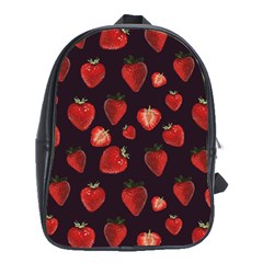 Watercolor Strawberry School Bag (xl) by SychEva