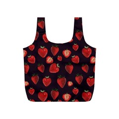 Watercolor Strawberry Full Print Recycle Bag (s) by SychEva