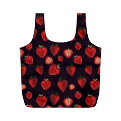 Watercolor Strawberry Full Print Recycle Bag (m) by SychEva