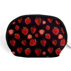 Watercolor Strawberry Accessory Pouch (medium) by SychEva