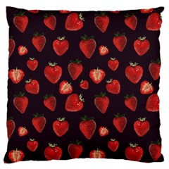 Watercolor Strawberry Standard Premium Plush Fleece Cushion Case (two Sides) by SychEva