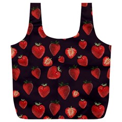 Watercolor Strawberry Full Print Recycle Bag (xxxl) by SychEva