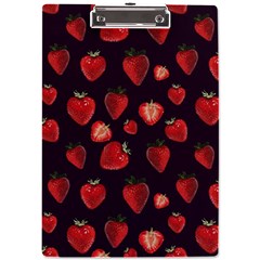 Watercolor Strawberry A4 Acrylic Clipboard by SychEva