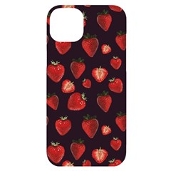 Watercolor Strawberry Iphone 14 Plus Black Uv Print Case by SychEva