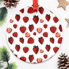 Strawberry Watercolor Ornament (round) by SychEva